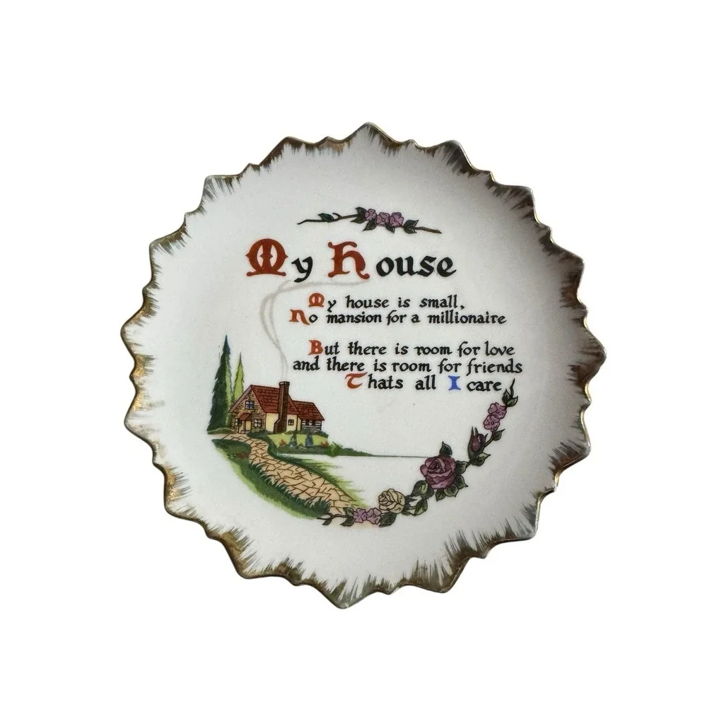 Artmark Come In My House Poem‎ Collectible Plate Wall Decoration